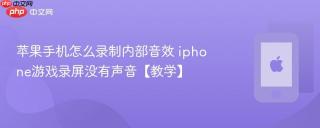 苹果手机怎么录制内部音效 iphone游戏录屏没有声音【教学】