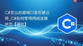 c#怎么检查端口是否被占用_c#如何管理网络连接状态【避坑】