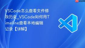 vscode怎么查看文件修改历史_vscode如何用timeline查看本地编辑记录【详解】