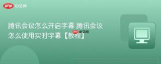 腾讯会议怎么开启字幕 腾讯会议怎么使用实时字幕【教程】