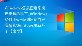 windows怎么查看系统已安装的补丁_windows如何用wmic列出所有已安装的windows更新补丁【命令】