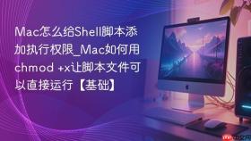 mac怎么给shell脚本添加执行权限_mac如何用chmod +x让脚本文件可以直接运行【基础】