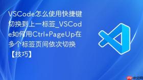 VSCode怎么使用快捷键切换到上一标签_VSCode如何用Ctrl+PageUp在多个标签页间依次切换【技巧】