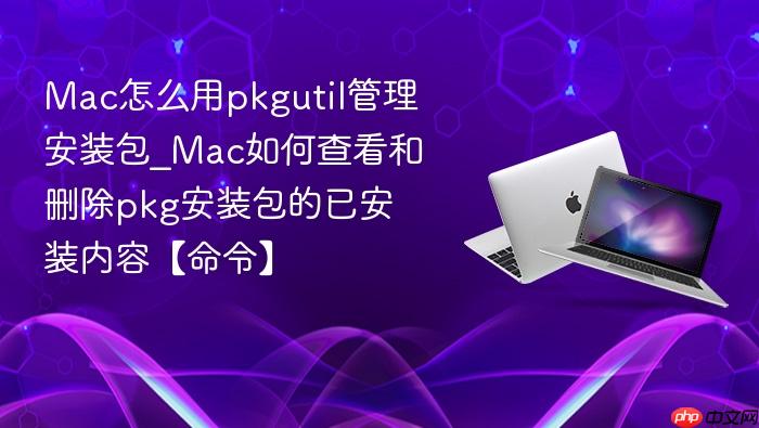 mac怎么用pkgutil管理安装包_mac如何查看和删除pkg安装包的已安装内容【命令】