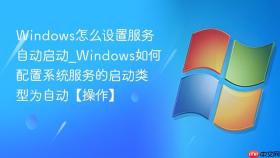 windows怎么设置服务自动启动_windows如何配置系统服务的启动类型为自动【操作】