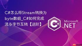 c#怎么将stream转换为byte数组_c#如何完成流与字节互转【进阶】