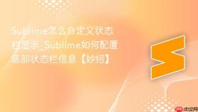 sublime怎么自定义状态栏显示_sublime如何配置底部状态栏信息【妙招】