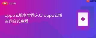 oppo云服务官网入口 oppo云端空间在线查看
