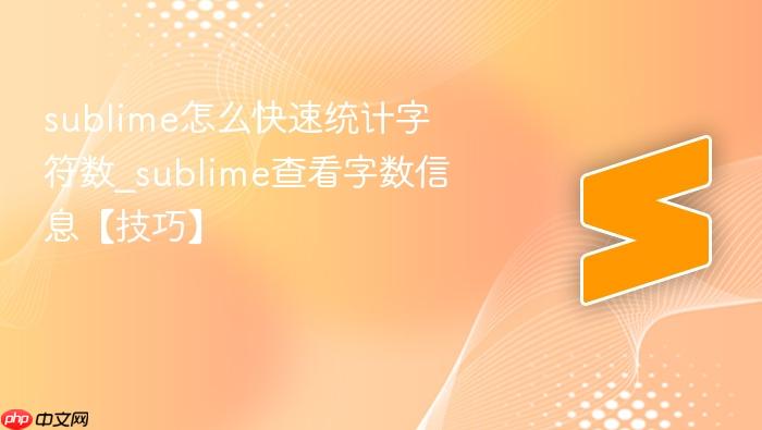 sublime怎么快速统计字符数_sublime查看字数信息【技巧】