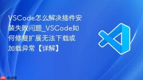 vscode怎么解决插件安装失败问题_vscode如何修复扩展无法下载或加载异常【详解】