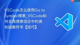 vscode怎么使用go to symbol搜索_vscode如何全局搜索项目中的类和函数符号【技巧】
