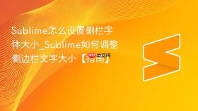 sublime怎么设置侧栏字体大小_sublime如何调整侧边栏文字大小【指南】