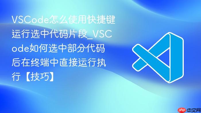vscode怎么使用快捷键运行选中代码片段_vscode如何选中部分代码后在终端中直接运行执行【技巧】