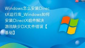 Windows怎么安装DirectX运行库_Windows如何安装DirectX组件解决游戏缺少DX文件错误【基础】