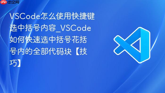 vscode怎么使用快捷键选中括号内容_vscode如何快速选中括号花括号内的全部代码块【技巧】
