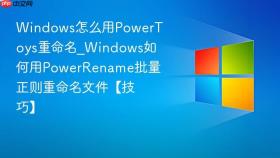 windows怎么用powertoys重命名_windows如何用powerrename批量正则重命名文件【技巧】