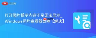 打开图片提示内存不足无法显示_windows照片查看器故障【解决】