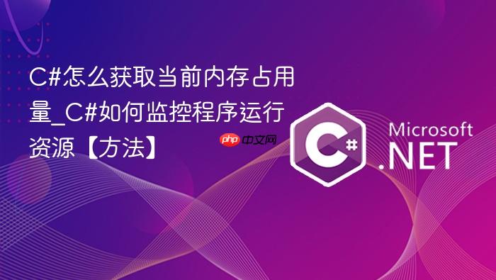 c#怎么获取当前内存占用量_c#如何监控程序运行资源【方法】