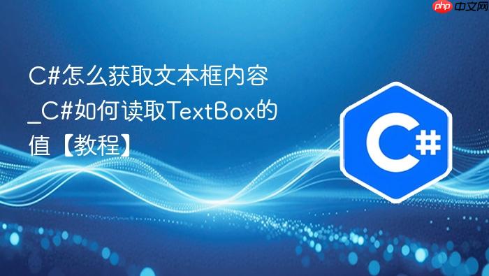 c#怎么获取文本框内容_c#如何读取textbox的值【教程】