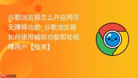 谷歌浏览器怎么开启网页无障碍功能_谷歌浏览器如何使用辅助功能帮助视障用户【指南】