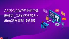 c#怎么在wpf中使用数据绑定_c#如何实现binding双向更新【教程】