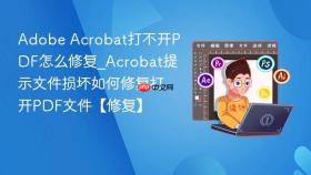 Adobe Acrobat打不开PDF怎么修复_Acrobat提示文件损坏如何修复打开PDF文件【修复】