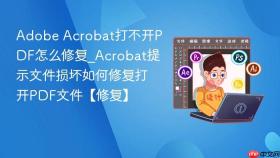 adobe acrobat打不开pdf怎么修复_acrobat提示文件损坏如何修复打开pdf文件【修复】