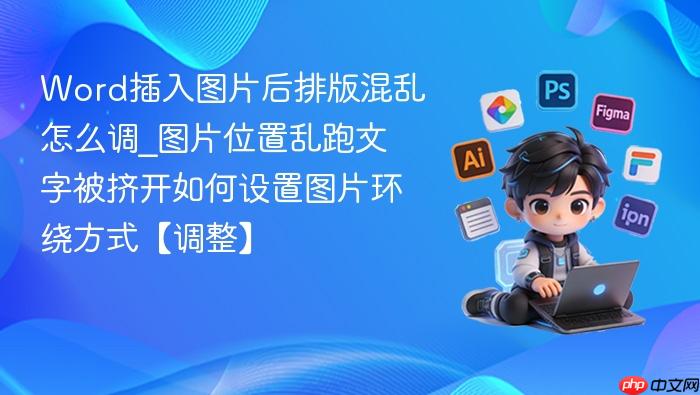 word插入图片后排版混乱怎么调_图片位置乱跑文字被挤开如何设置图片环绕方式【调整】