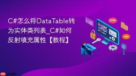 c#怎么将datatable转为实体类列表_c#如何反射填充属性【教程】