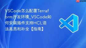 vscode怎么配置terraform开发环境_vscode如何安装插件支持hcl语法高亮和补全【指南】