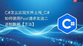 c#怎么实现文件上传_c#如何使用post请求发送二进制数据【方法】