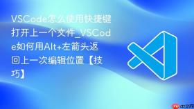vscode怎么使用快捷键打开上一个文件_vscode如何用alt+左箭头返回上一次编辑位置【技巧】