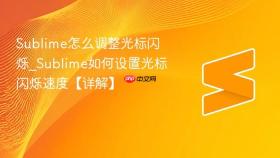 sublime怎么调整光标闪烁_sublime如何设置光标闪烁速度【详解】