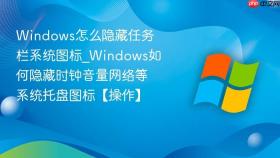 windows怎么隐藏任务栏系统图标_windows如何隐藏时钟音量网络等系统托盘图标【操作】