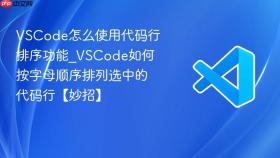 vscode怎么使用代码行排序功能_vscode如何按字母顺序排列选中的代码行【妙招】