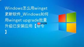 windows怎么用winget更新软件_windows如何用winget upgrade批量升级已安装应用【命令】