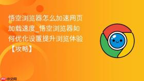 悟空浏览器怎么加速网页加载速度_悟空浏览器如何优化设置提升浏览体验【攻略】