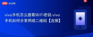 vivo手机怎么查看wifi密码 vivo手机如何分享网络二维码【连接】
