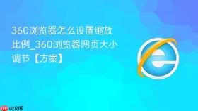 360浏览器怎么设置缩放比例_360浏览器网页大小调节【方案】