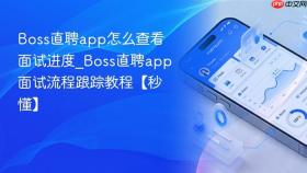 boss直聘app怎么查看面试进度_boss直聘app面试流程跟踪教程【秒懂】