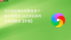 360浏览器如何静音某个烦人的网页 360浏览器网页标签静音【步骤】