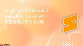 sublime怎么安装todoreview插件_sublime如何查看待办事项【攻略】