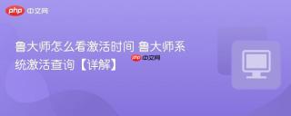 鲁大师怎么看激活时间 鲁大师系统激活查询【详解】