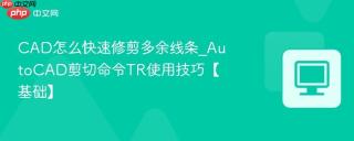 cad怎么快速修剪多余线条_autocad剪切命令tr使用技巧【基础】
