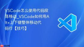 vscode怎么使用代码段落移动_vscode如何用alt+上下键整体移动代码行【技巧】