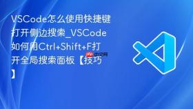 vscode怎么使用快捷键打开侧边搜索_vscode如何用ctrl+shift+f打开全局搜索面板【技巧】