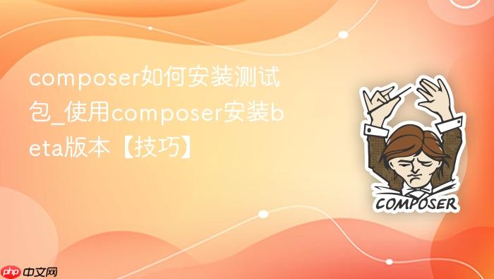 composer如何安装测试包_使用composer安装beta版本【技巧】