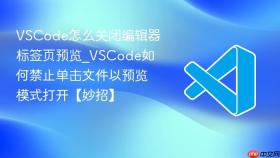 VSCode怎么关闭编辑器标签页预览_VSCode如何禁止单击文件以预览模式打开【妙招】