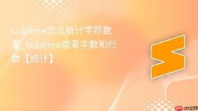 sublime怎么统计字符数量_sublime查看字数和行数【统计】