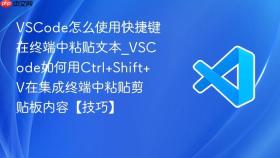 vscode怎么使用快捷键在终端中粘贴文本_vscode如何用ctrl+shift+v在集成终端中粘贴剪贴板内容【技巧】